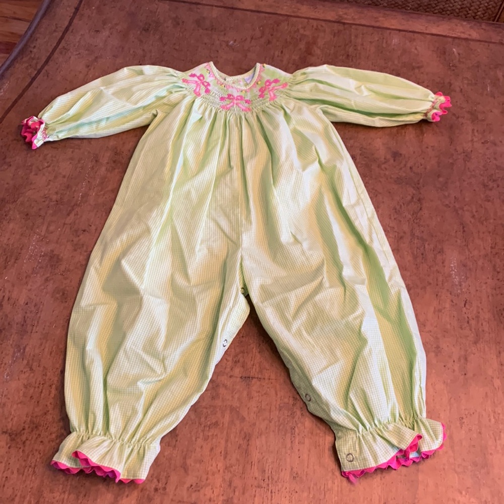 Smocked Ballet Shoe Longline Bubble